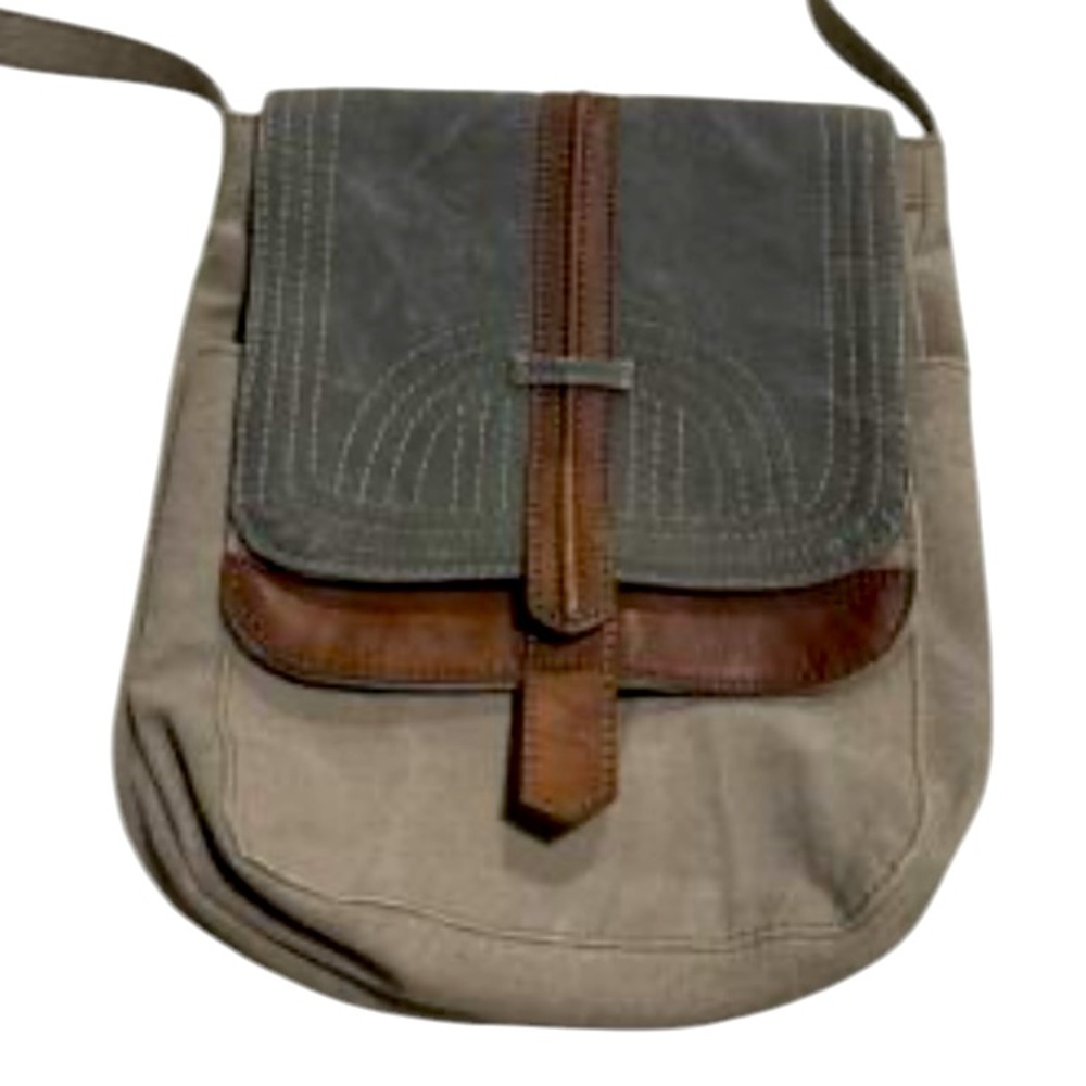 Mona B Tan and Brown Crossbody Bag